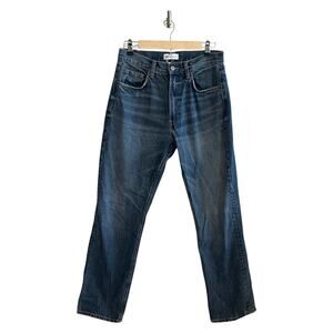 Zara High Rise Straight Leg Jeans Blue Size 8
